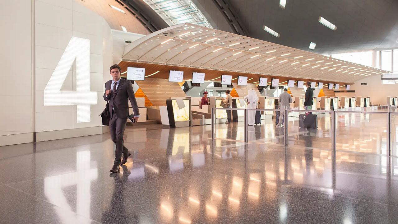 Passenger at Hamad International Airport terminal