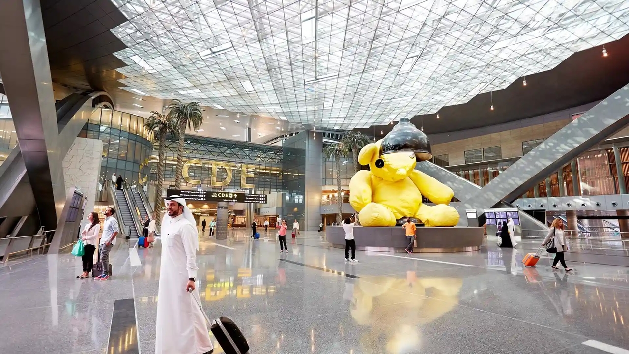 Hamad International Airport terminal interior Doha